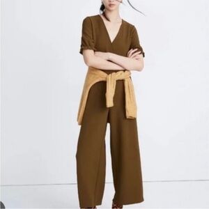 Madewell Texture and Thread Green Jumpsuit